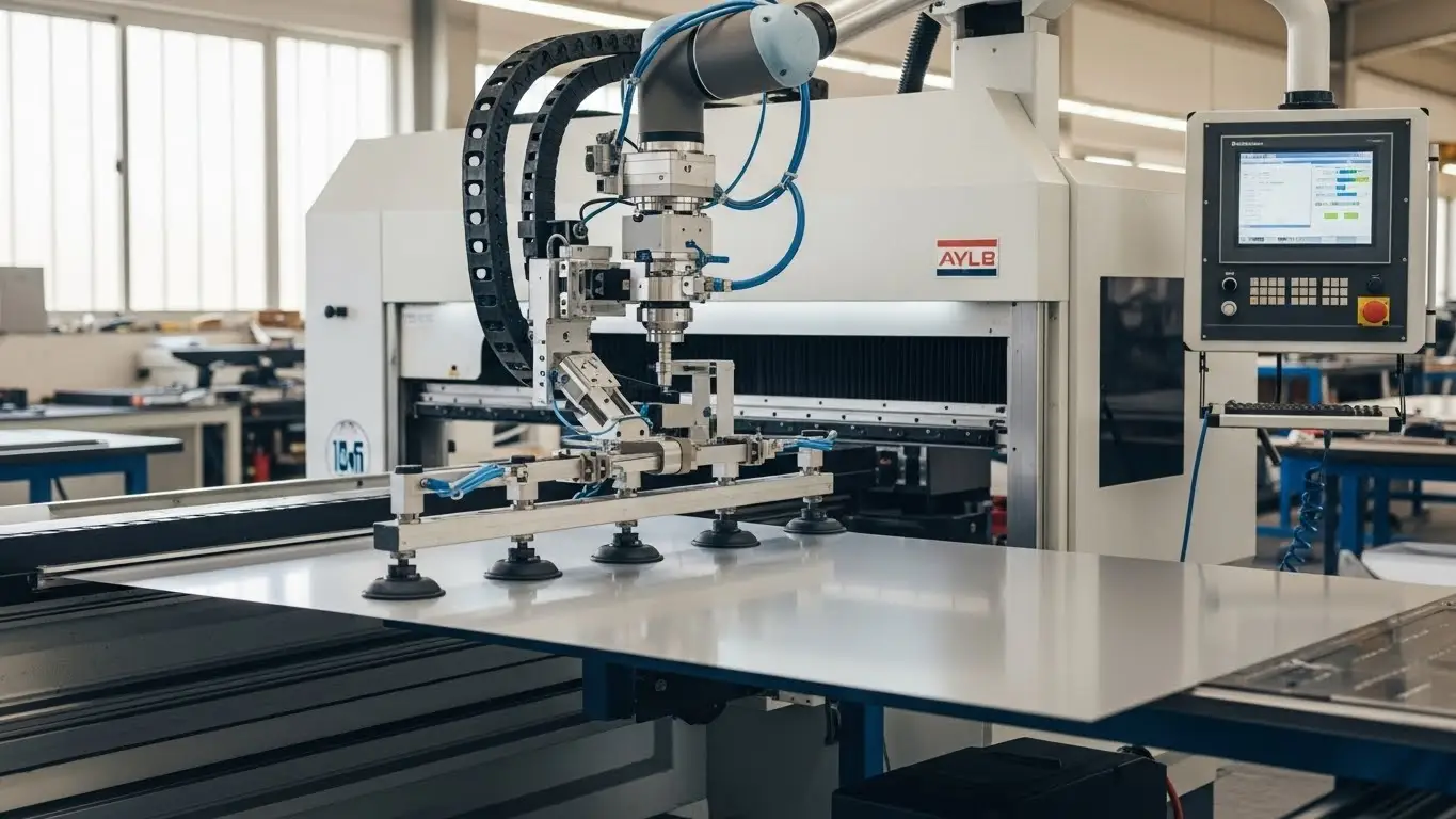 أداة تثني الألواح مع كوب شفط باستخدام ألياف CNC